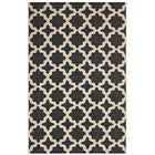 Modway Cerelia Moroccan Trellis Indoor/Outdoor Area Rug - 5 ft W x 8 ft L - Black/Beige-Moroccan Trellis Area Rug