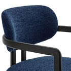 Modway Elio Barrel Fabric and Metal Dining Chair - Black/Navy-10