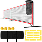 Soozier Pickleball Net Portable Set-Complete set: Includes a stand, net, court marker set, ball collector, 4 balls, and a carry bag
