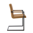 Modway Savoy Vegan Leather Dining Chairs - Tan - 2 Pack-Assembly Required