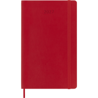 Moleskine 2027 12 Month Weekly Soft Cover Planner - 5" x 8.25" - Scarlet Red-Dated from January to December 2027