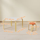 Qaba Kids Table & Chair Set, Kids Table & 4 Chair Set for Toddlers - Multicoloured-Lightweight, stackable design saves valuable space
