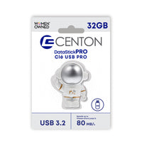 Centon Astronaut USB Flash Drive - USB 3.2 Gen1 - 32G - White-Capacity : 32GB USB-A 3.2