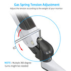 ShoppingAll Adjustable Triple Gas Spring Monitor Desk Mount - White-8