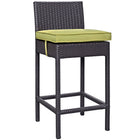 Modway Convene 4 Piece Outdoor Patio Pub Set - Espresso Peridot-Powder Coated Aluminum Frame