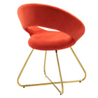 Modway Nouvelle Performance Velvet Dining Chair - Gold/Orange - 2 Pack-Chair Weight Capacity: 331 lbs.