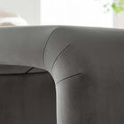 Modway Koda Performance Velvet Waterfall Stool - Brass/Storm Grey-Dense Foam Padding