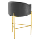 Modway Savour Tufted Performance Velvet Bar Stool - Charcoal-No Assembly Required