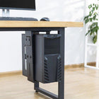MotionGrey Under Desk PC Mount - Adjustable Computer CPU Holder with 360° Swivel for Desktop Towers - Black-Slide & Swivel Access: Built-in 360° swivel and sliding track lets you easily rotate and pull out your CPU for fast access to ports and cables