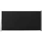 Outsunny Retractable Side Awning with Resistance to UV Rays & Wind - 118" x 63" - Black-Flexible side awnings for outdoor and indoor use
