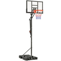Soozier Portable Basketball Hoop with 44.5" Backboard and Fillable Base-Height adjusts from 4.4–10 ft (1.35–3.05 m) for various player heights
