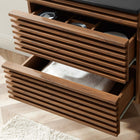 Modway Render 24" Wall-Mount Bathroom Vanity - Walnut/Black-Walnut Grain Vanity