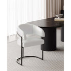 Manhattan Comfort Augusta 23.6" Modern Leatherette Upholstered Dining Chair - White-Upholstered in Beautiful Leatherette with High Density Foam Filled Padding