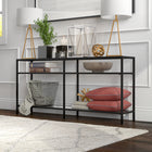 Hudson&Canal Sivil 64"W Console Table - Blackened Bronze-Features easy assembly