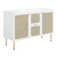 Modway Chaucer 48" Single Sink Bathroom Vanity - White-MDF and Particleboard