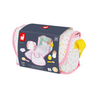 Janod Toy Nursery & Changing 9-Piece Set-Includes a diaper bag that turns into a changing table.
