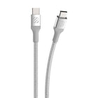 Scosche Strikeline Premium USB-C to USB-C Charge & Sync 4' Braided Cable - Silver-Usb Type-C power: Designed for fast data transfer rates and high-efficiency charging and syncing of Type-C devices