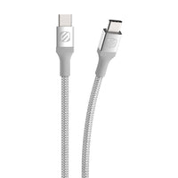 Scosche Strikeline Premium USB-C to USB-C Charge & Sync 4' Braided Cable - Silver-Usb Type-C power: Designed for fast data transfer rates and high-efficiency charging and syncing of Type-C devices