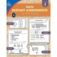 eBook: Carson Dellosa Publishing Instant Assessments for Data Tracking: Math Workbook - Grade 1-The perfect resource for teachers who use data tracking to monitor student progress