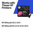 HP 935XL Magenta High Yield Original Ink Cartridge (C2P25AN)-The package includes one magenta ink cartridge for use with a compatible ink-jet printer