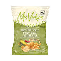 Miss Vickie's Spicy Dill Pickle Kettle Cooked Potato Chips - 40g-No artificial flavours or colours