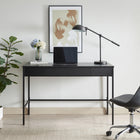 Hudson&Canal Evans 48" Writing Desk - Black-Features easy assembly