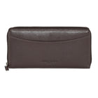 Club Rochelier Ladies Leather Zip Around Wallet - Burgundy-Secure 3-Way Zip Around Closure