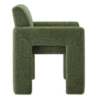Modway Daven Fabric Upholstered Dining Chair - Foliage-Integrated Non-Marking Floor Glides