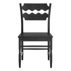 Modway Jax Oak Wood Dining Chair With Wavy Razor Back - Black-7