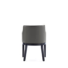 Manhattan Comfort Gansevoort 22.5" Modern Faux Leather Upholstered Dining Armchair - Pebble Grey-Home Assembly Required. All Hardware Included
