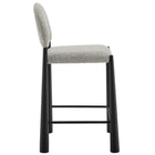 Modway Hayley Upholstered Fabric Counter Stools 2-Piece Set - Black/Camel-Adjustable Non-Marking Floor Glides