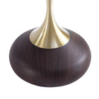 Manhattan Comfort Patchin 15.75" Modern End Table - Brown and Gold-Tabletop Diameter Measures 15.75 inches