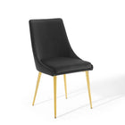 Modway Viscount Modern Accent Performance Velvet Dining Chair - Black-Vintage Modern Accent Dining Chair