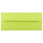 JAM Paper #10 Business Envelopes, 4 1/8 x 9.5, Brite Hue Ultra Lime Green, 100 Pack (71091g)-Ultra lime green