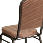 Flash Furniture HERCULES Series Crown Back Stacking Banquet Chairs with Gold Diamond Patterned Fabric & Gold Vein Frame - 4 Pack-Seamless Back Panel