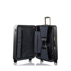 Champs Luxe 3-Piece Hardside Luggage Set - Expandable - Black-Top and side grip handles