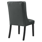 Modway Baronet Button Tufted Vegan Leather Dining Chair - Grey-Chair Weight Capacity: 500 lbs