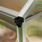 Outsunny Polycarbonate Greenhouse - 6' x 4' x 6.6' - Silver- Rooftop vent for excellent ventilation for your unit
 