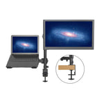 ShoppingAll Fully Adjustable Dual Monitor and Laptop Mount Stand-Swivel +/-90 degrees in either direction