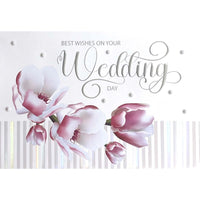 Rosedale Gold Wedding Greeting Cards/Envelopes - 5-1/2" x 8" - On Your Wedding Day - 6 Pack-Premium quality greeting cards