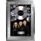Rush Black and White Photo Collage with Platinum LP - Framed Print - 22" x 34"-Premium music memorabilia