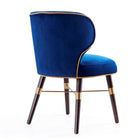 Manhattan Comfort Strine 21.65" Modern Velvet Upholstered Dining Chair - Blue - Set of 2-Delivered to you Fully Assembled! No Assembly Required