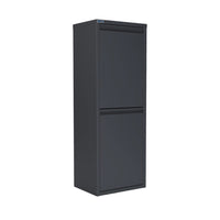 Ceha Canada CK 2-Door Metal Multipurpose Storage Cabinet - 13" W - Dark Grey-ORGANIZE YOUR SPACE: This metal tilt-out cabinet with hideaway drawer organizes bathrooms, kids' rooms, kitchens, or pantries. Multiple compartments and handles keep items accessible and clutter-free