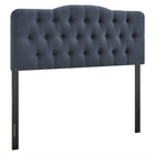 Modway Annabel Premium Linen Blend Full Headboard - Denim-Premium Linen Blend Upholstery