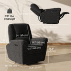 HOMCOM Power Recliner with USB Ports - Black-240° swivel base allows smooth, flexible movement and interaction  