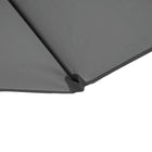 Outsunny 8.5' Offset Patio Umbrella with 360° Rotation - Dark Grey-Made of outdoor-ready polyester fabric and a powder-coated steel frame for heavy-duty stability