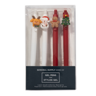 General Supply Goods + Co Festive Gel Pens - 0.5 mm - Black Ink - 4 Pack-4-pack of festive gel pens