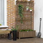 Outsunny 72" Wood Raised Garden Bed - Coffee-Made of fir wood and designed to be placed outdoors
