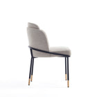 Manhattan Comfort Flor 22.83" Modern Twill Weave Upholstered Dining Chair - Wheat-Standard 4-Leg Base