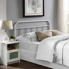 Modway Serena Queen Steel Headboard - White-Strong Tubular Design